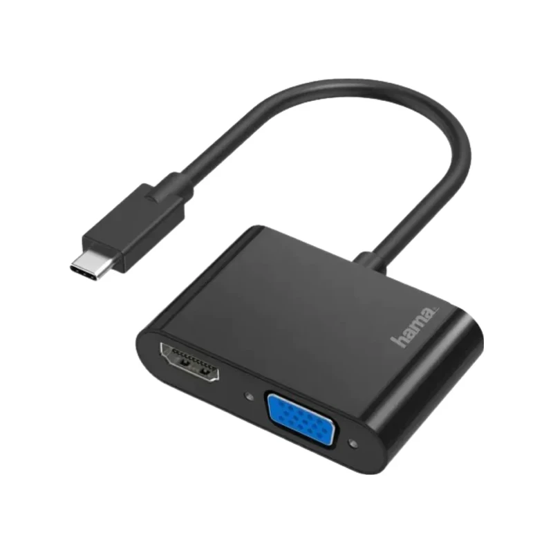 مبدل دو در یک  USB-C به HDMI و VGA هاما مدل 200313