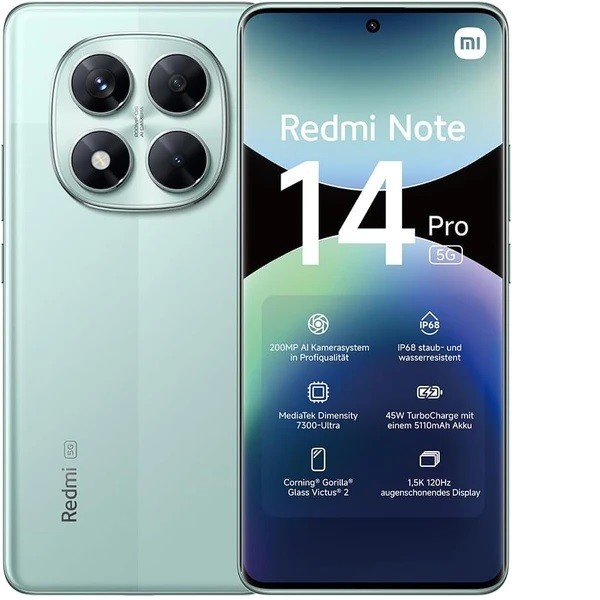 گوشی موبايل شیائومی مدل Redmi Note 14 Pro 5G دو سیم کارت ظرفیت 512 گیگابایت رم 12 گیگابایت