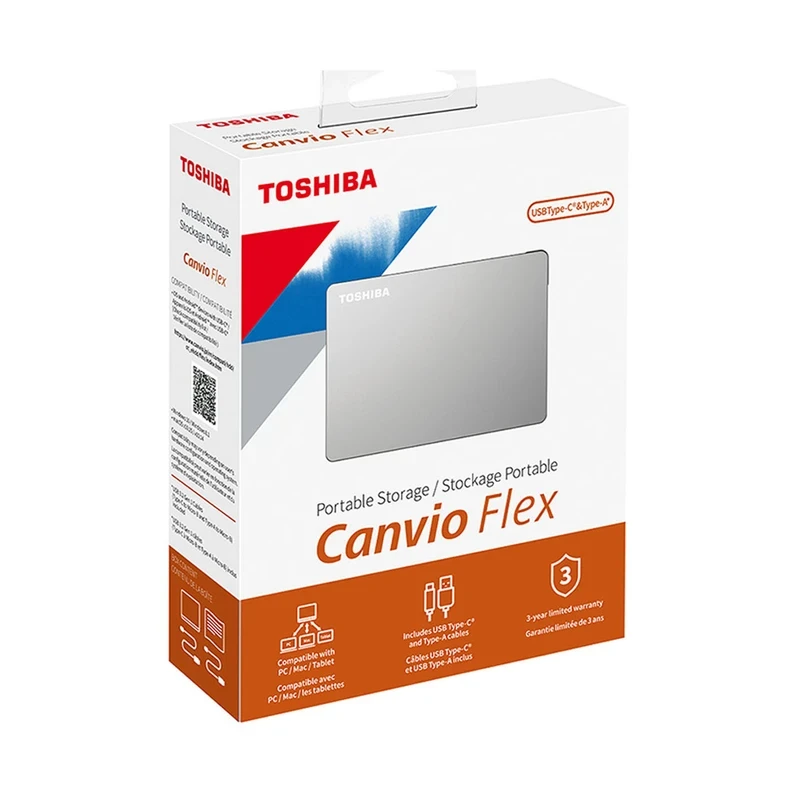 هارد اکسترنال توشیبا مدل Toshiba Canvio Flex USB Type C با ظرفیت 4 ترابایت