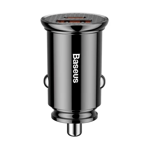 شارژر فندکی 30 وات باسئوس مدل  Baseus Square Metal PPS A+C 30W CCALL-YS01