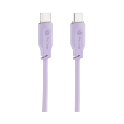 کابل شارژ USB-C به USB-C پرووان مدل ProOne PCC141 توان 60 وات طول 1.2 متر
