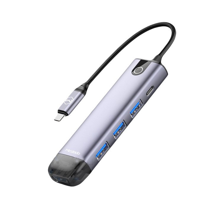 هاب 5 پورت مک دودو HU-7750 با کابل USB-C