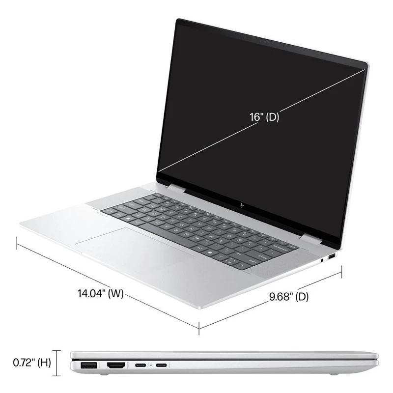 لپ تاپ 14 اینچی اچ پی مدل Envy x360 2-in-1 fa0023dx AMD Ryzen 7 8840HS 2K IPS Touch 1TB SSD 16GB DDR5 AMD Radeon 2GB
