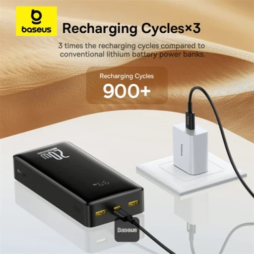 پاوربانک باسئوس مدل Baseus LiFePO4 Digital Display Power Bank 18400mAh 20W ظرفیت 18400 میلی آمپرساعت توان 20 وات