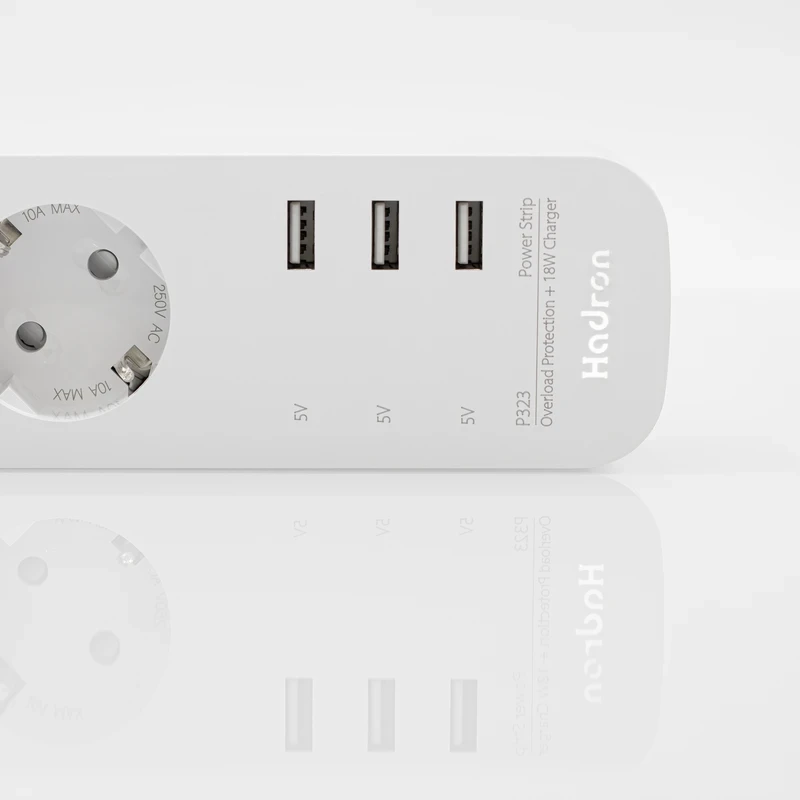 پاور استریپ هادرون (چند راهی برق) Hadron P323 به طول 1.8 متر