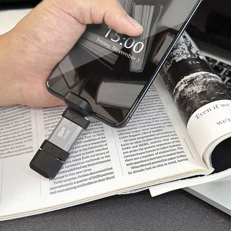 فلش مموری سیلیکون پاور مدل Silicon Power Mobile C51 (C) USB 3.2 با ظرفیت 256 گیگابایت