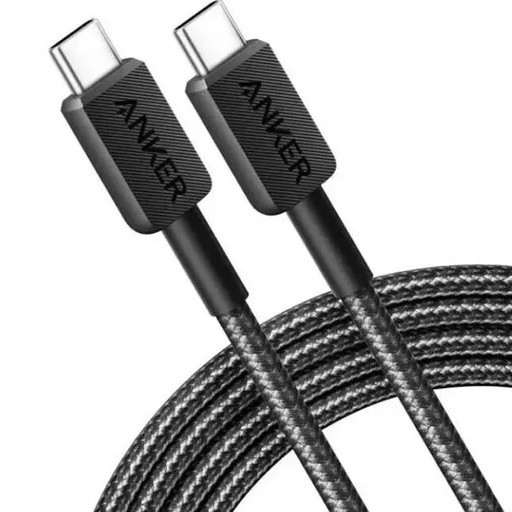 کابل شارژ کنفی USB-C به USB-C انکر مدل Anker 310 A81D6 توان 240 وات طول 1.8 متر