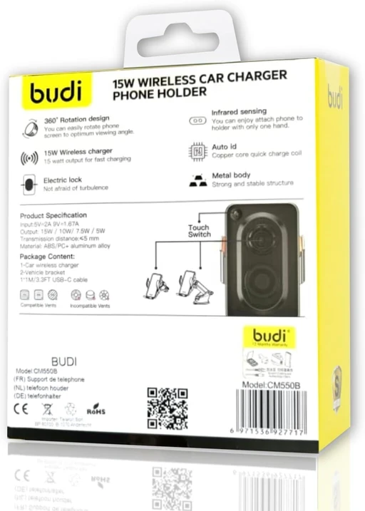 پایه نگهدارنده و شارژر بی سیم موبایل بودی مدل CM550B