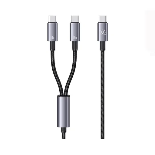 کابل شارژ USB-C به USB-C یوسمز مدل Usams Sufeng Series SJ740 2in1 طول 1.2 متر 2 در یک توان 72 وات