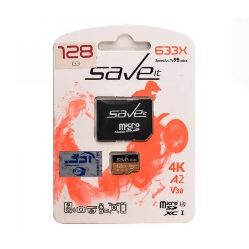 کارت حافظه میکرو اس دی سیو ایت مدل XC CL10 U3 633X UHS-I V60 A2 4K-ظرفیت 128 گیگابایت