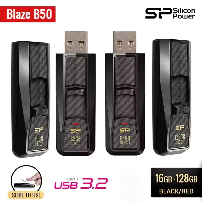 فلش مموری سیلیکون پاور مدل Blaze B50 ظرفیت 256 گیگابایت
