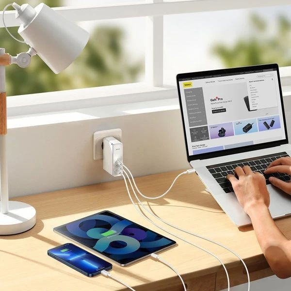 شارژر دیواری 140 وات باسئوس GaN5 Pro 2C+U CCGP100201