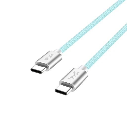 کابل کنفی تبدیل ‌USB-C به ‌USB-C بودی مدل Budi DC206TT15 توان 65 وات طول 1.5 متر