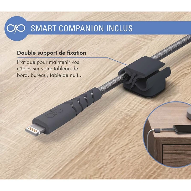 شارژر دیواری 12 وات فورس مدل FPCSMFIN1.2MG به همراه کابل تبدیل USB-A به لایتنینگ