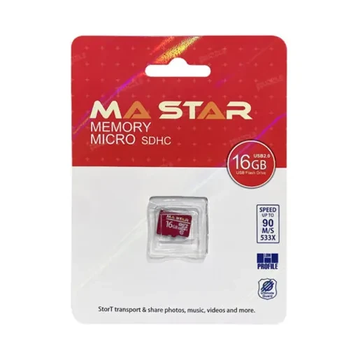 کارت حافظه میکرو اس دی ام ای استار مدل Ma Star MicroSDHC CL10 533X ظرفیت 16 گیگابایت