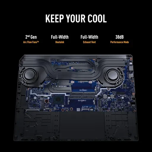 لپ تاپ 16 اینچی ایسوس مدل TUF Gaming F16 FX608JHR RV005 i7 14650HX 16GB 512GB SSD 8GB RTX5050 WUXGA