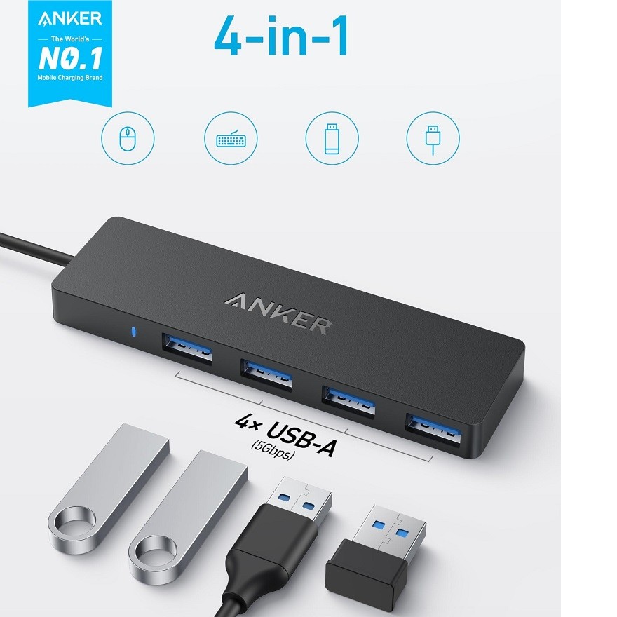 هاب چهار پورت انکر USB-C به USB مدل Anker A8309