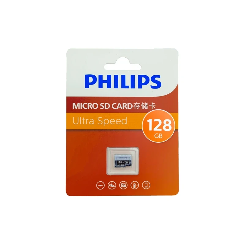 کارت حافظه microSD HC فیلیپس مدل A1-V30 کلاس 10 استاندارد UHS-I U3 سرعت 80MBps ظرفیت 128 گیگابایت