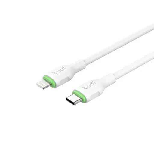 کابل فست شارژ USB-C به لایتنینگ بودی مدل Budi DC261TL30W توان 27 وات طول 3 متر