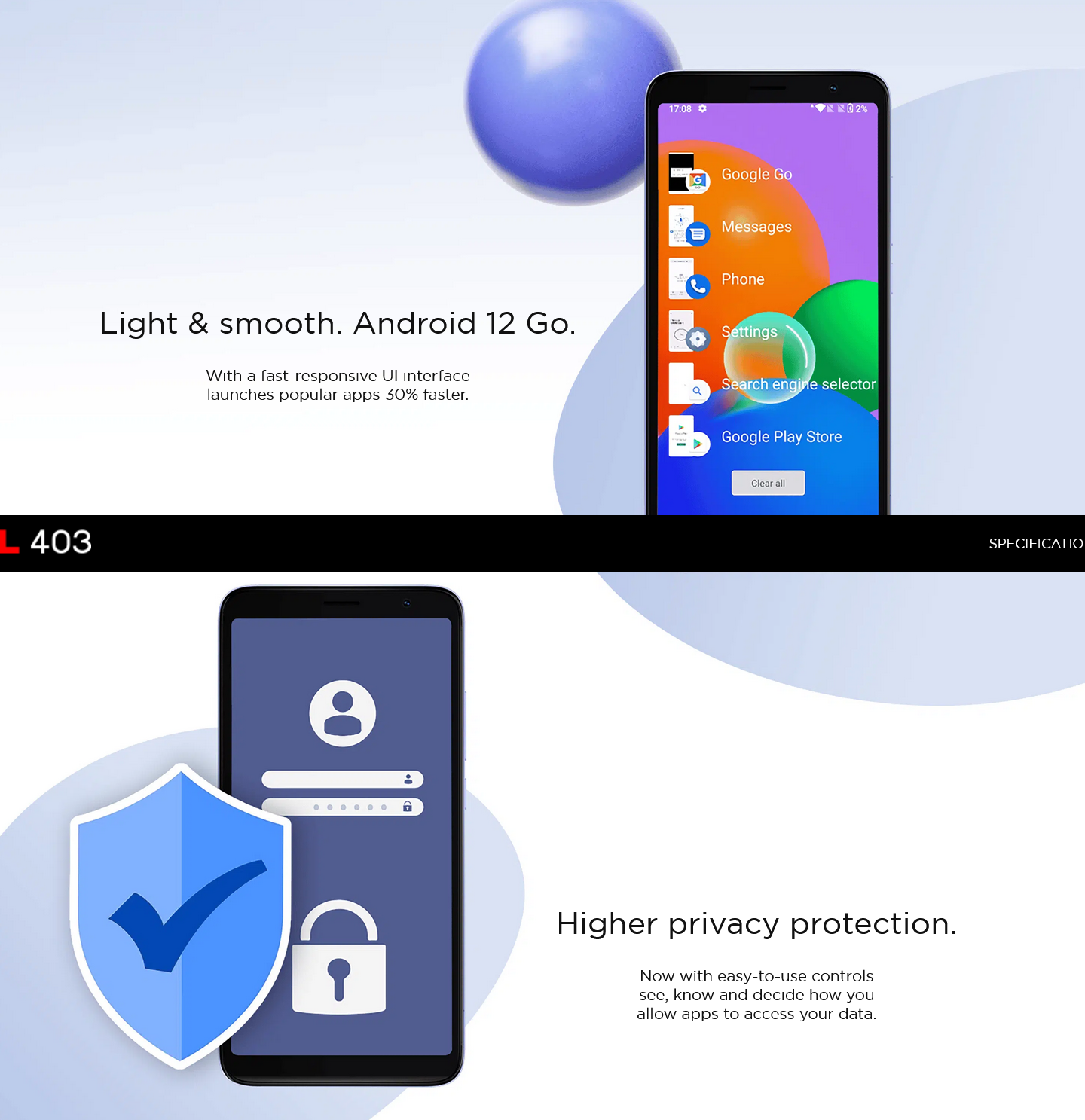 گوشی موبایل تی سی ال TCL 403 دو سیم کارت ظرفیت 32 گیگابایت و رم 2 گیگابایت