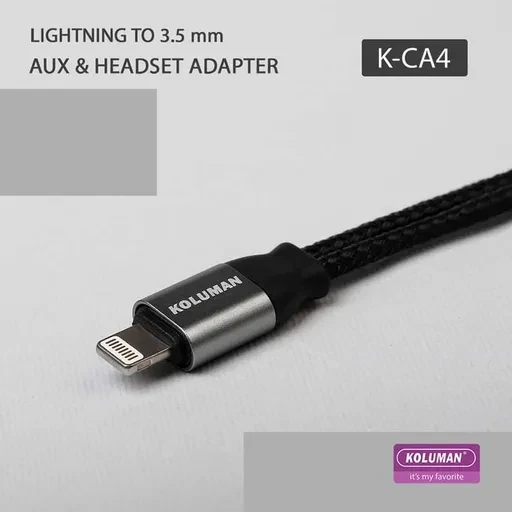 کابل تبدیل لایتنینگ به AUX و لایتنینگ مادگی کلومن مدل Koluman K-CA4