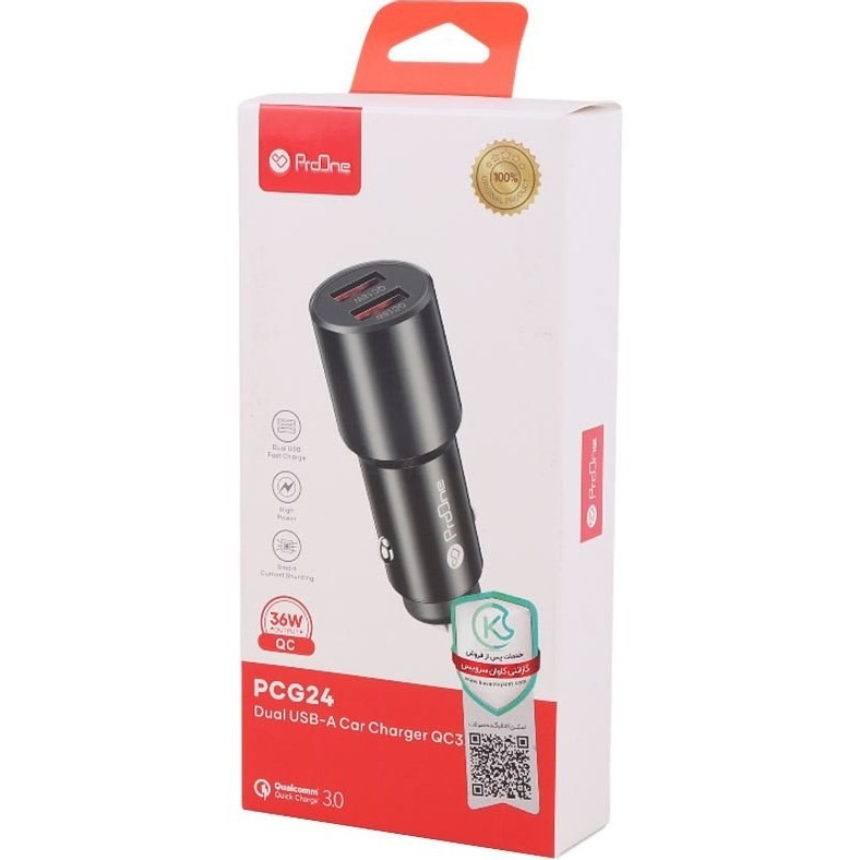 شارژر فندکی پرووان مدل PCG24 با توان 36 وات