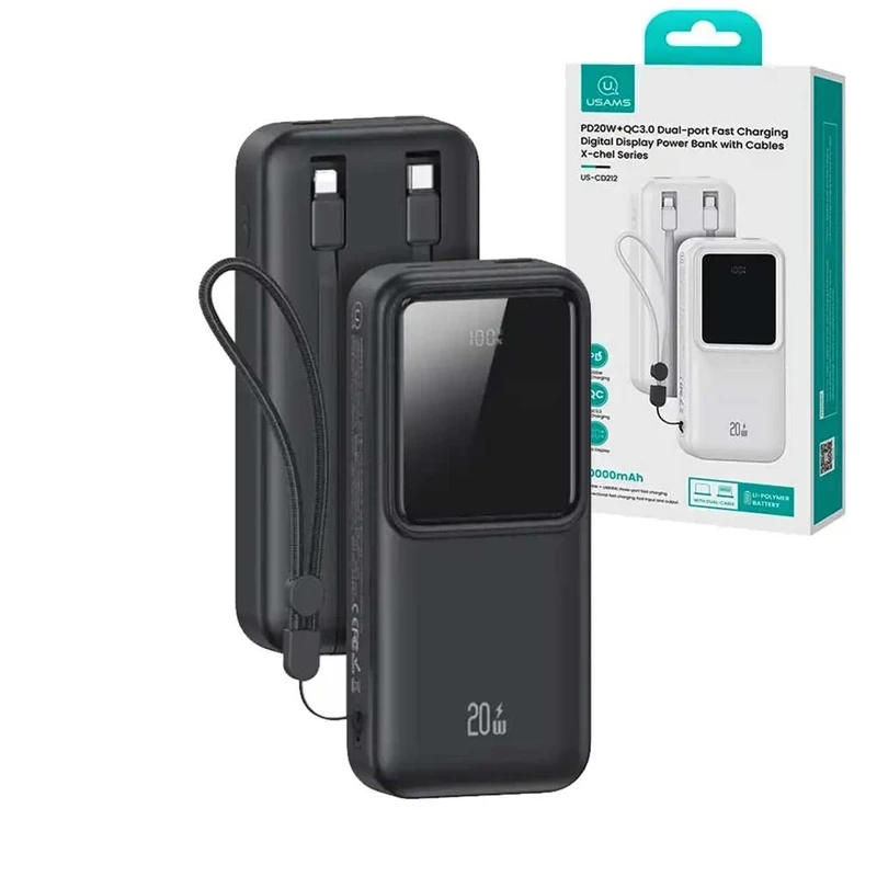 پاوربانک یوسمز مدل  USAMS US-CD212 ظرفیت 20000 میلی آمپر