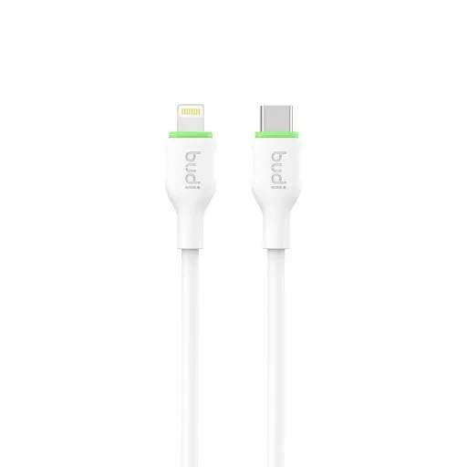 کابل فست شارژ USB-C به لایتنینگ بودی مدل Budi DC261TL30W توان 27 وات طول 3 متر