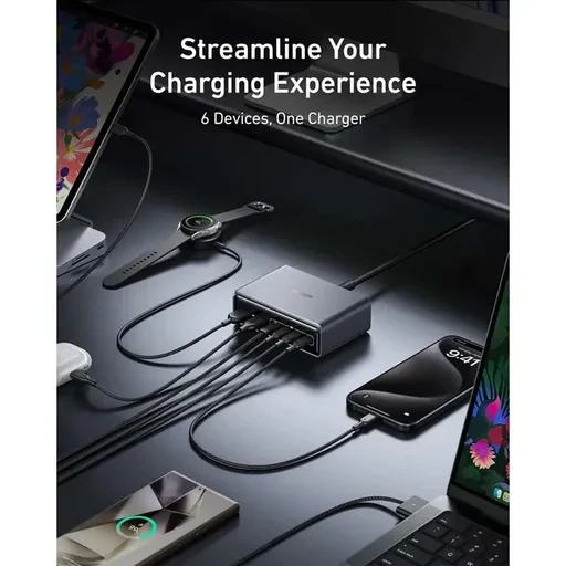 هاب شارژ ۶ پورت انکر 200 وات Anker Prime Charger GaN Charging Station A2683