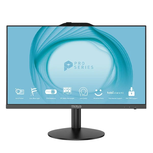 کامپیوتر همه کاره 23.8 اینچی مایا مدل AIO MAYA MA24D 12 /I3-12100/8GB DDR5 4800MHZ/1TB M2 PCIE SSD/H610/WITH TPM