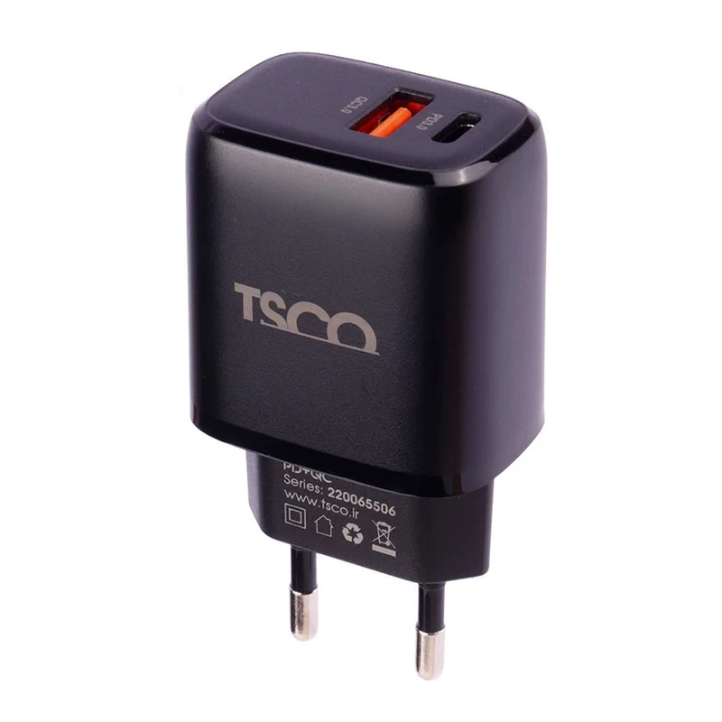 شارژر دیواری دو پورت تسکو TTC65 20W