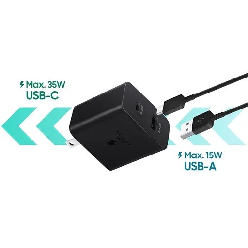 شارژر دیواری سامسونگ مدل Samsung EP-TA220 سه پین توان 35 وات