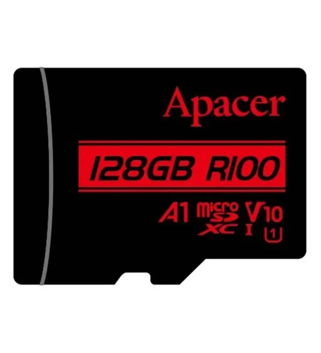 کارت حافظه میکرو اس دی اپیسر مدل MicroSD XC CL10 U1 UHS l V10 A1 W/0 R100 ظرفیت 128 گیگابایت