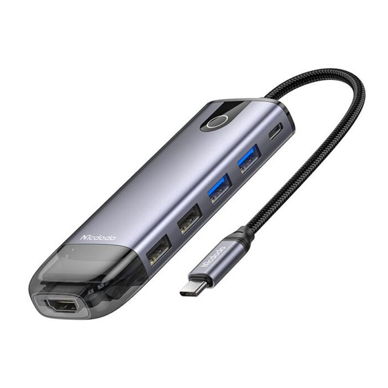 هاب 10 پورت مک دودو HU-7420 با کابل USB-C