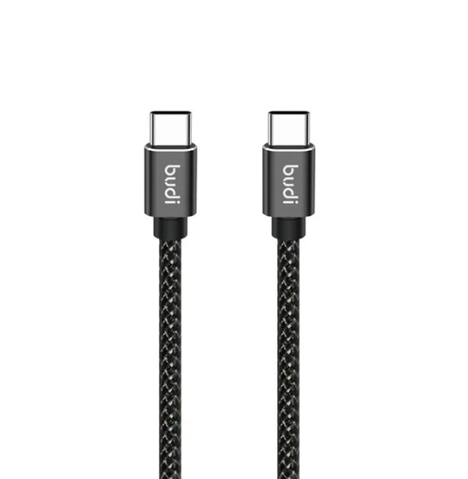کابل کنفی تبدیل ‌USB-C به ‌USB-C بودی مدل Budi DC206TT10B توان 65 وات طول 1 متر