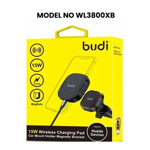 شارژر بی سیم بودی 15 وات مدل Budi WL3800XB