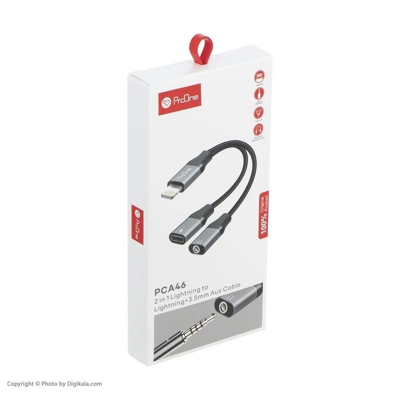 کابل تبدیل لایتنینگ به AUX / USB-C پرووان مدل PCA46