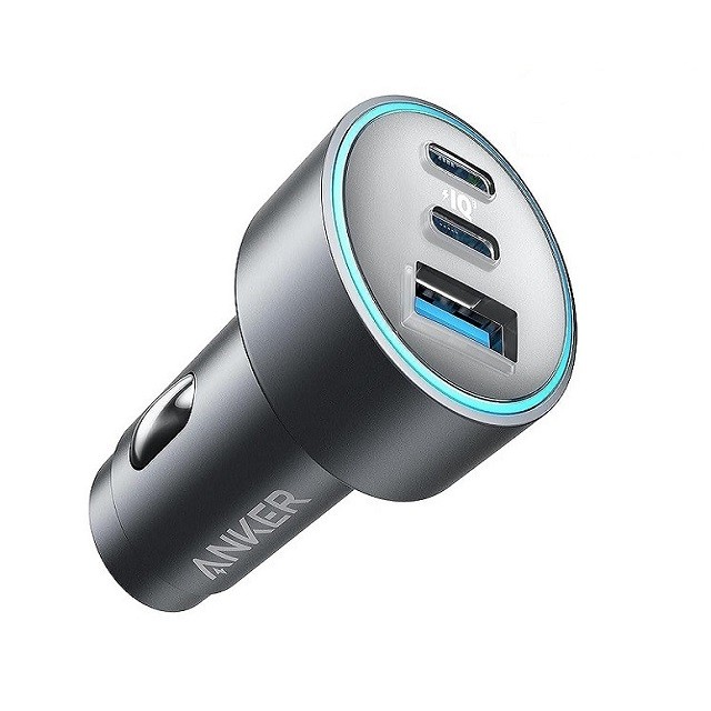 شارژر فندکی انکر 67W مدل Anker USB-C 335 Car Charger 67W Compact 3-Port B2736 به همراه کابل USB-C