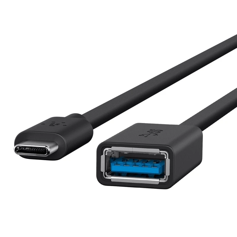 مبدل USB-C به USB-A  بلکین مدل F2CU036btBLK  طول 15 سانتی متر