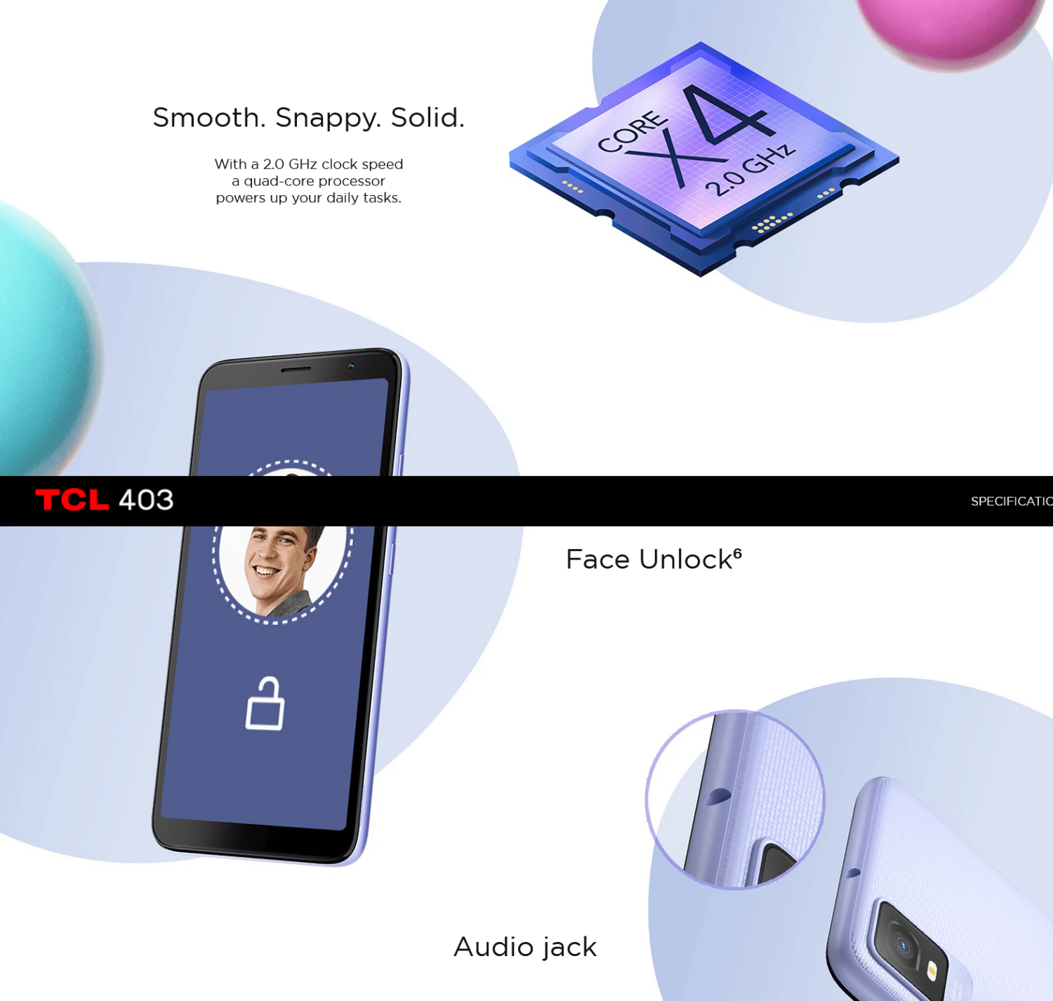 گوشی موبایل تی سی ال TCL 403 دو سیم کارت ظرفیت 32 گیگابایت و رم 2 گیگابایت (کاور+گلس)