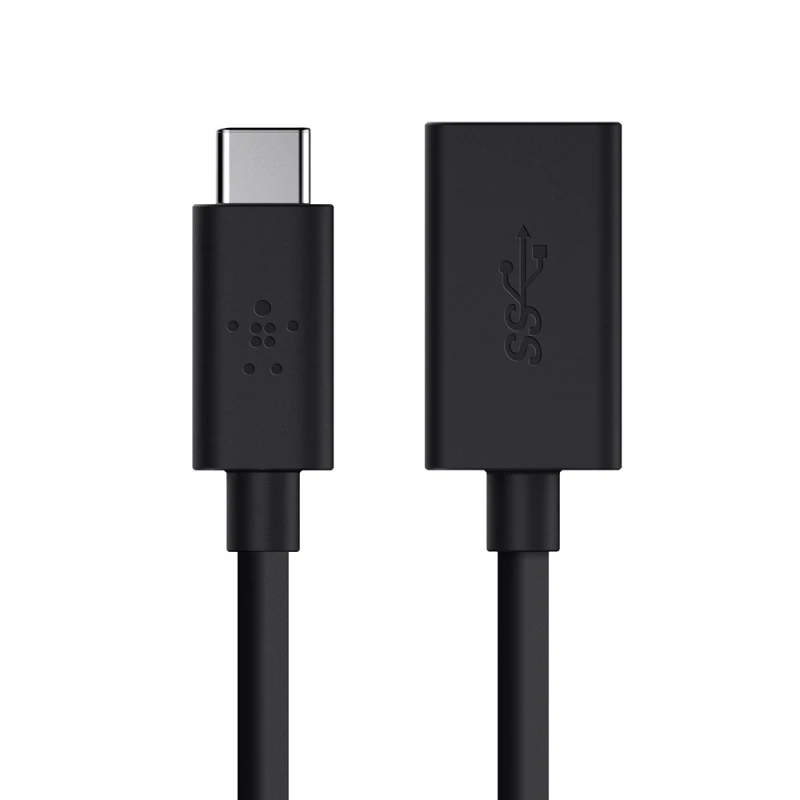 مبدل USB-C به USB-A  بلکین مدل F2CU036btBLK  طول 15 سانتی متر