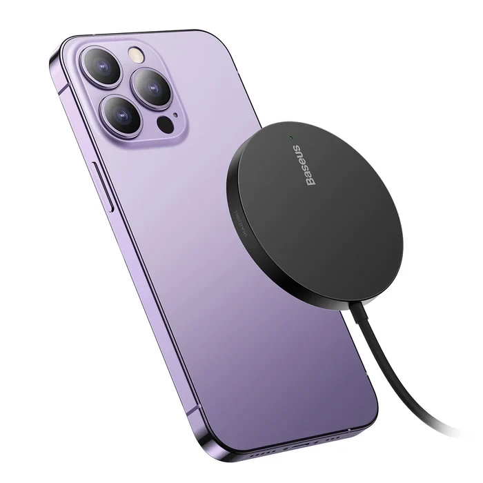 شارژر بی سیم 15 وات باسئوس مدل Baseus Simple Mini3 Magnetic Wireless Charger CCJJ040001