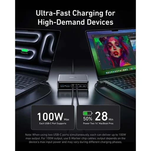 هاب شارژ ۶ پورت انکر 200 وات Anker Prime Charger GaN Charging Station A2683