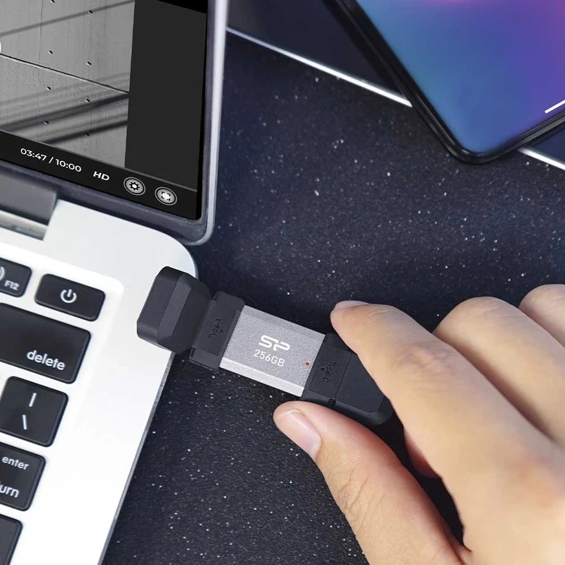 فلش مموری سیلیکون پاور مدل Silicon Power Mobile C51 (C) USB 3.2 با ظرفیت 256 گیگابایت