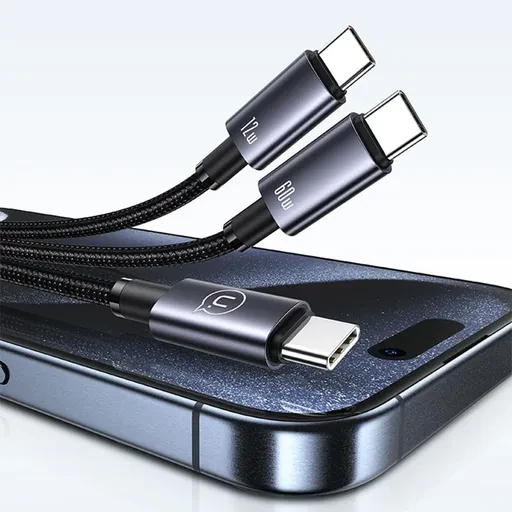 کابل شارژ USB-C به USB-C یوسمز مدل Usams Sufeng Series SJ740 2in1 طول 1.2 متر 2 در یک توان 72 وات