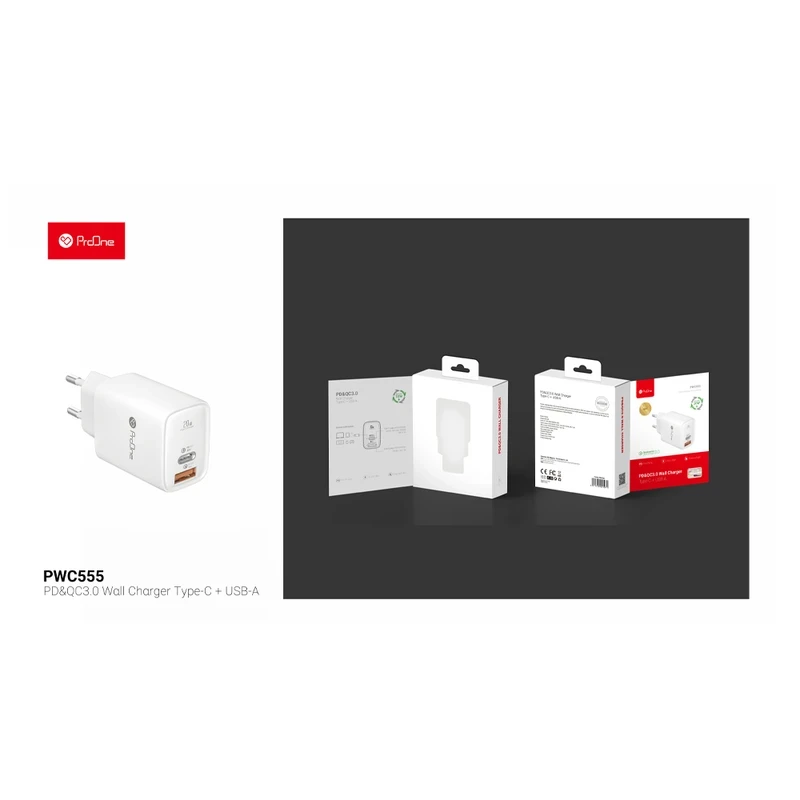 شارژر دیواری پرووان مدل PWC555 توان 20 وات