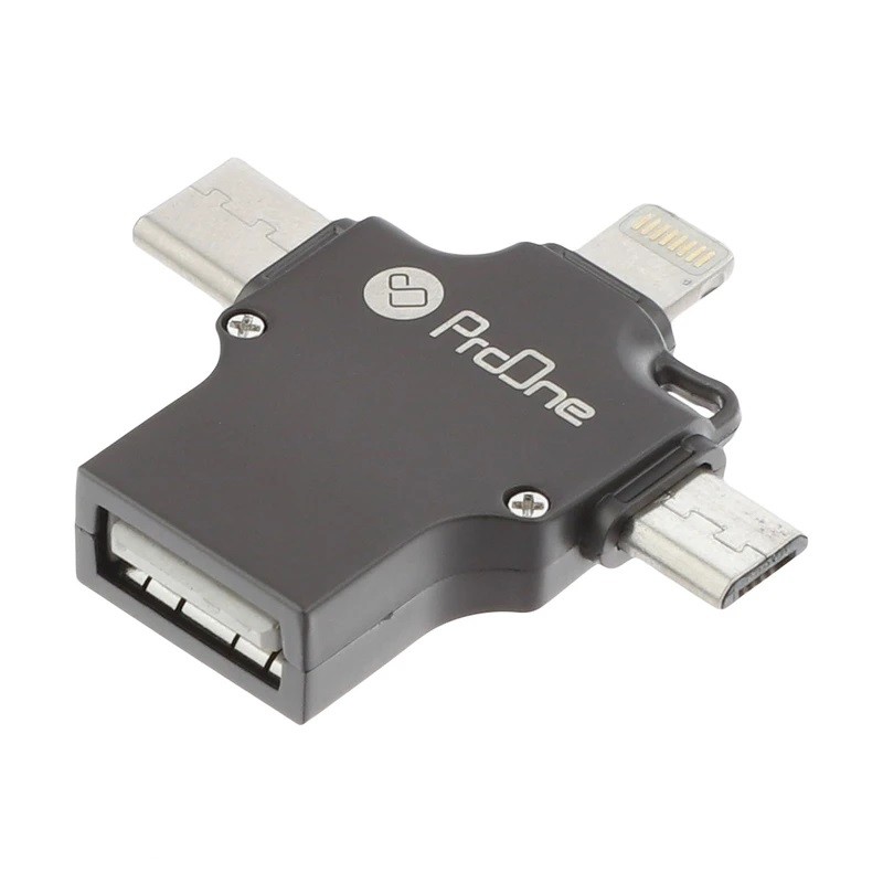 مبدل USB به USB-C / Lightning / micro USB پرووان مدل PCO04
