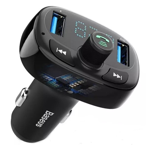 شارژر فندکی بیسوس با قابلیت پخش موسیقی و تماس مدل Baseus T Shaped S-09