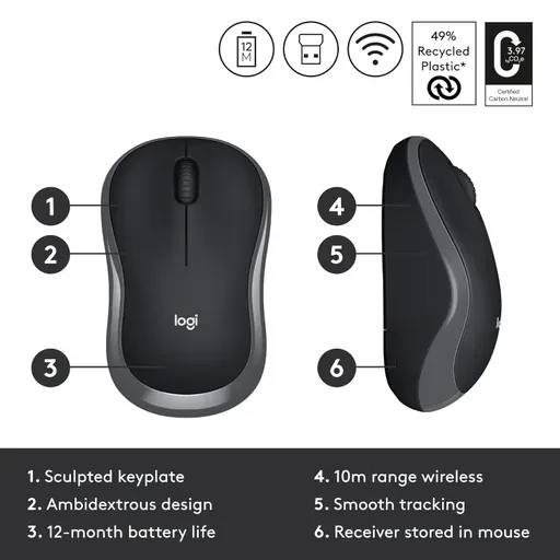 ماوس بی سیم لاجیتک مدل Logitech M186