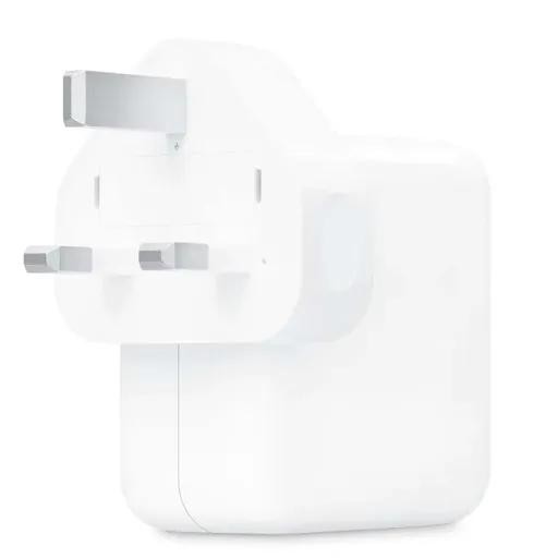 شارژر دیواری 35 وات اپل سه پین مدل Apple A2676 با دو خروجی USB-C (های کپی)